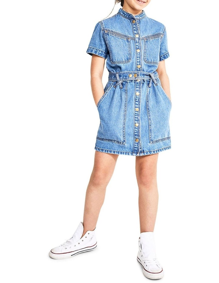 Denim dress for girls clearance