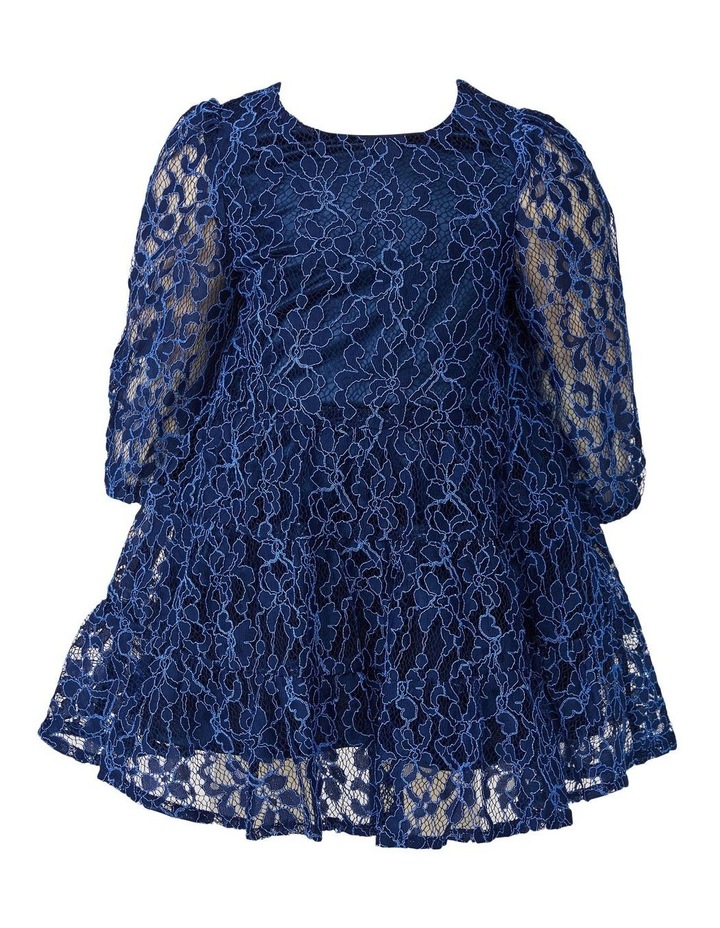 Sienna Tiered Lace Dress Navy