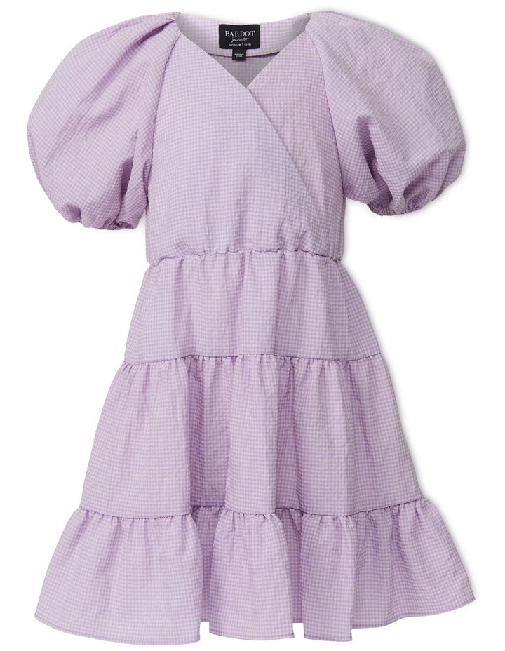 Midi Gingham Dress In Lilac