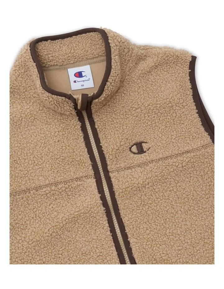 Sherpa Vest in Beige image 3