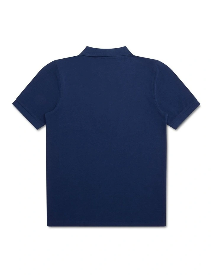 Script Pique Polo in Blue image 2