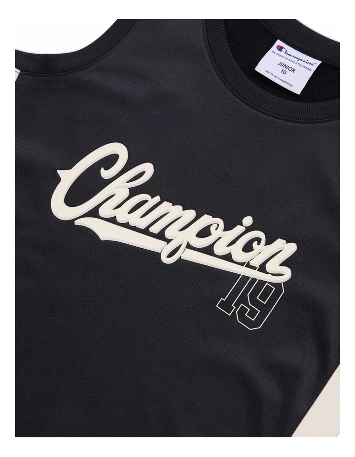 Panel Basketball Jersey T-shirt in Black image 2