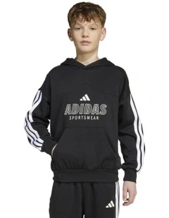 House of Tiro Fleece Hoodie in Black/White