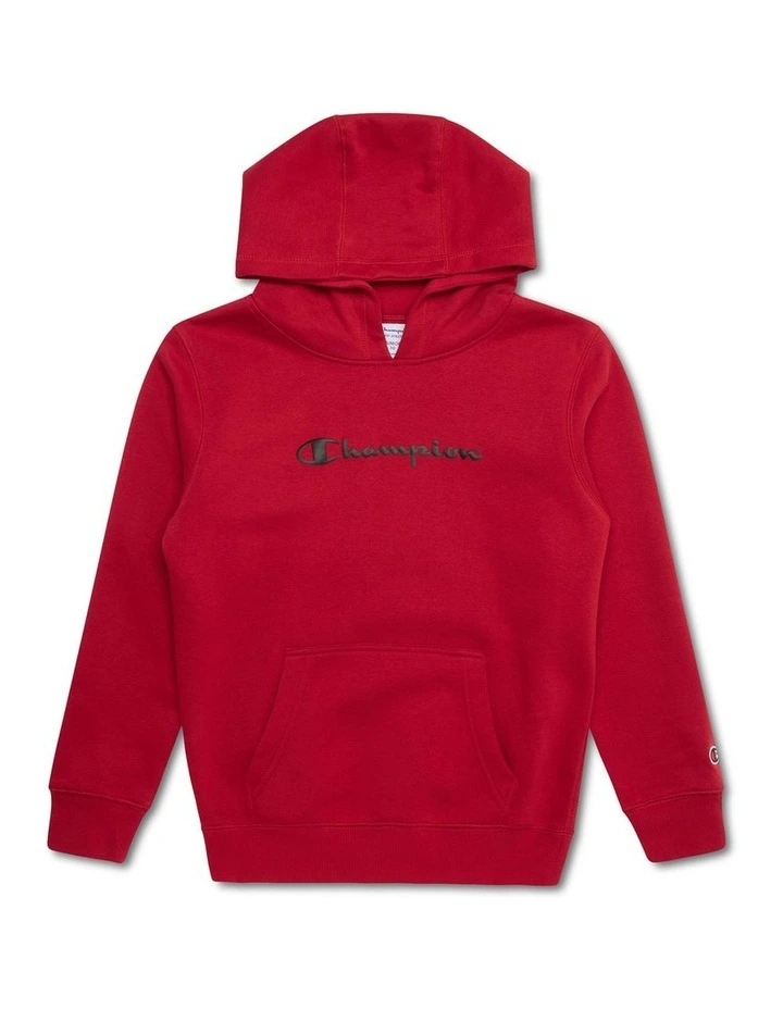 Puff Script Hoodie in Red image 1