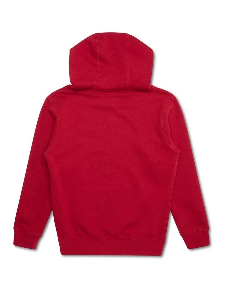 Puff Script Hoodie in Red image 2