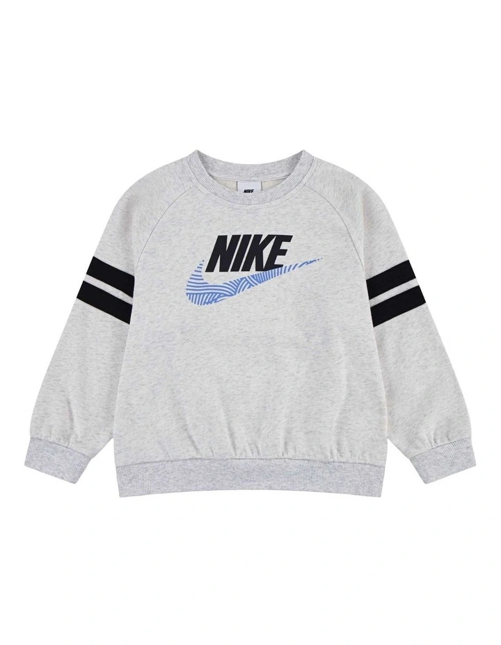 Sportswear Itz French Terry Oversize Crew T-shirt in Grey image 1