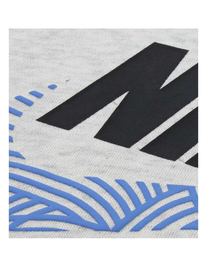 Sportswear Itz French Terry Oversize Crew T-shirt in Grey image 4