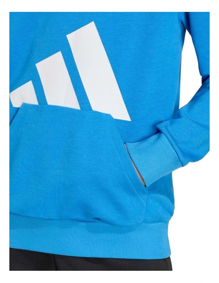 Essentials Hoodie in Ray Blue/White image 4
