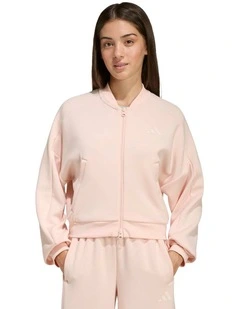 Future Icons 3 Stripes Full Zip Track Top in Pink