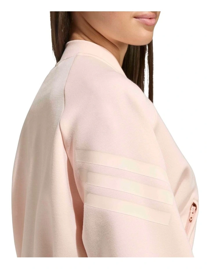 Future Icons 3 Stripes Full Zip Track Top in Pink image 5