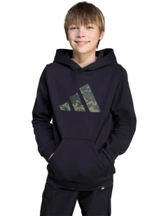Camo Graphic Hoodie in Black