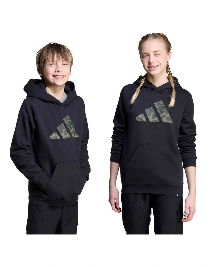 Camo Graphic Hoodie in Black image 5