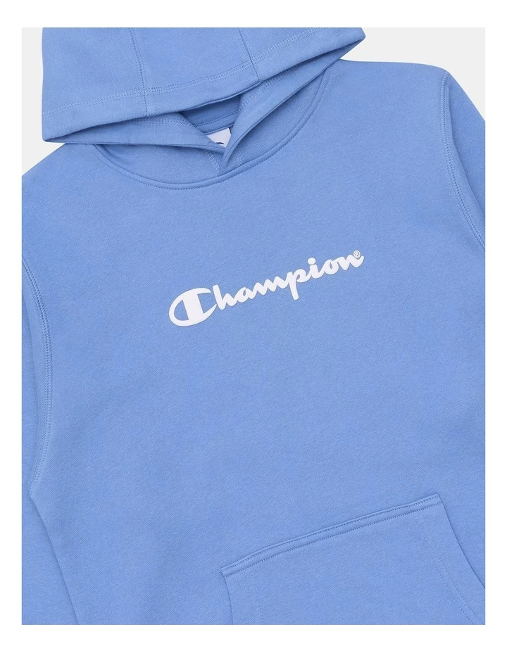 Puff Script Hoodie in Blue image 3