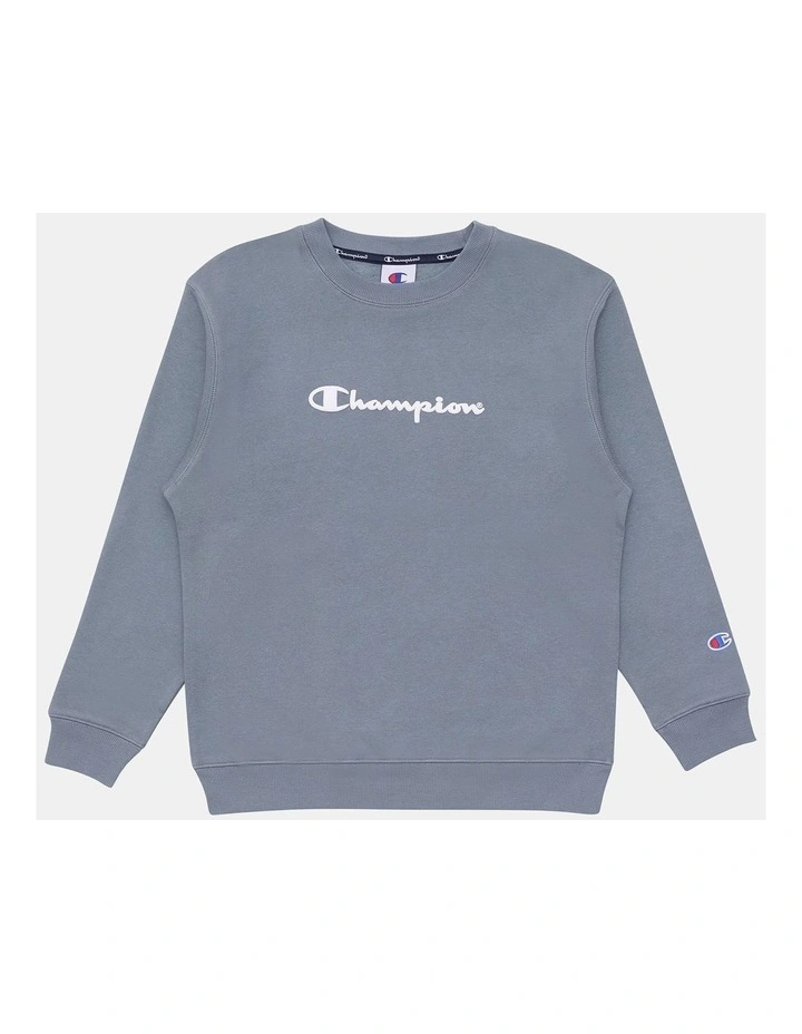 Puff Script Pullover in Grey image 1