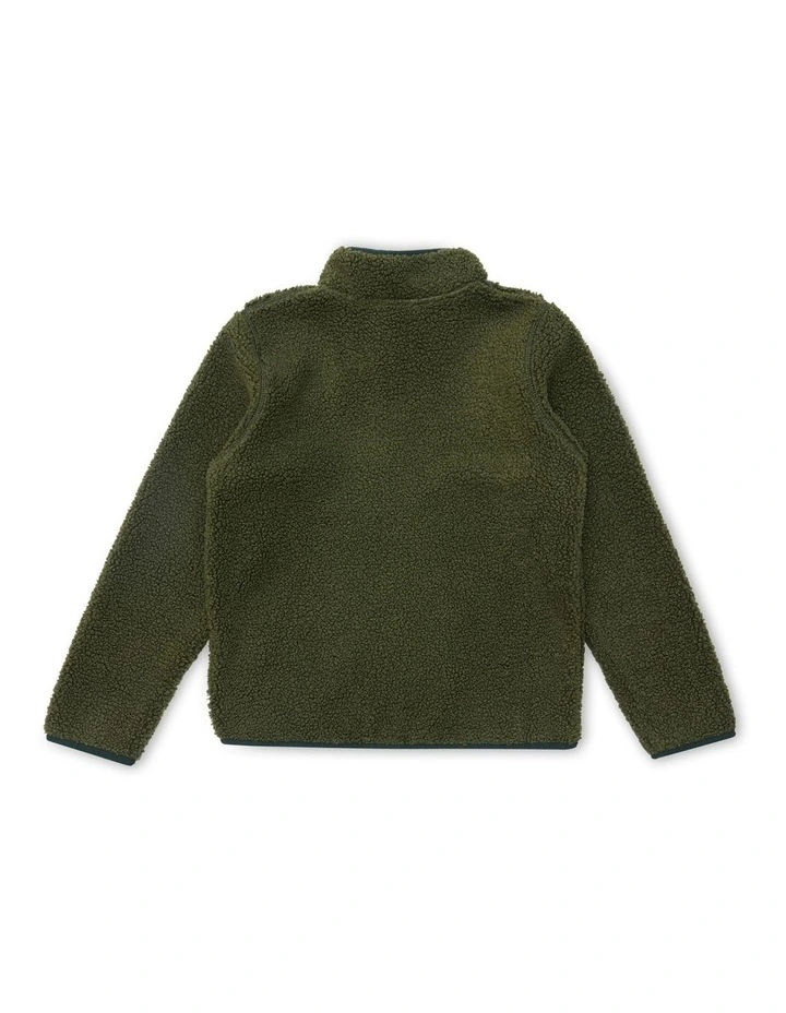 Sherpa Jacket in Green image 2