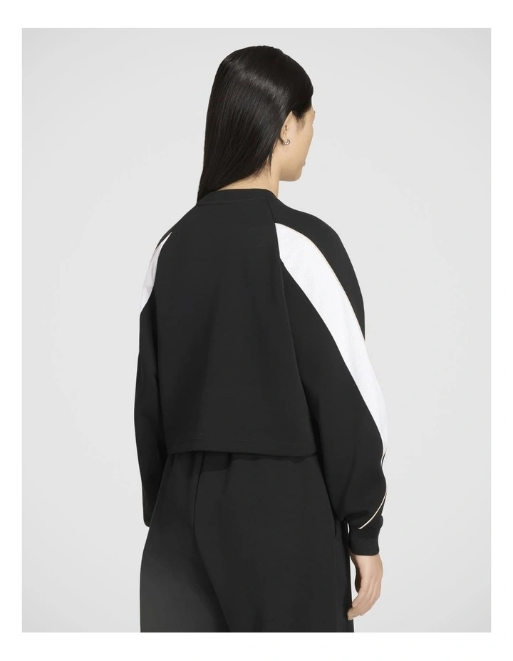Stadium Sweatshirt in Black and Off White image 2