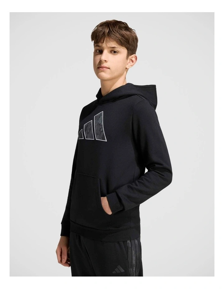 Camo Graphic Hoodie Junior in Black image 1