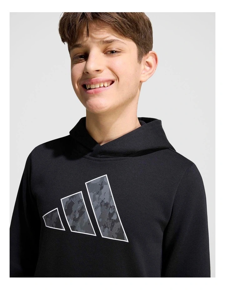 Camo Graphic Hoodie Junior in Black image 4