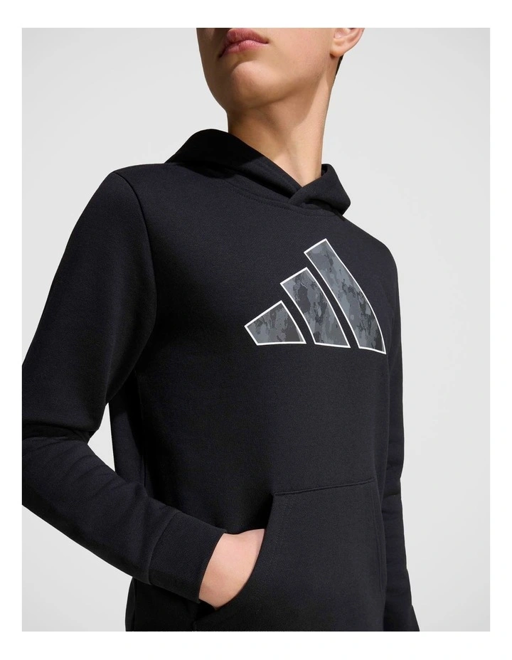 Camo Graphic Hoodie Junior in Black image 5