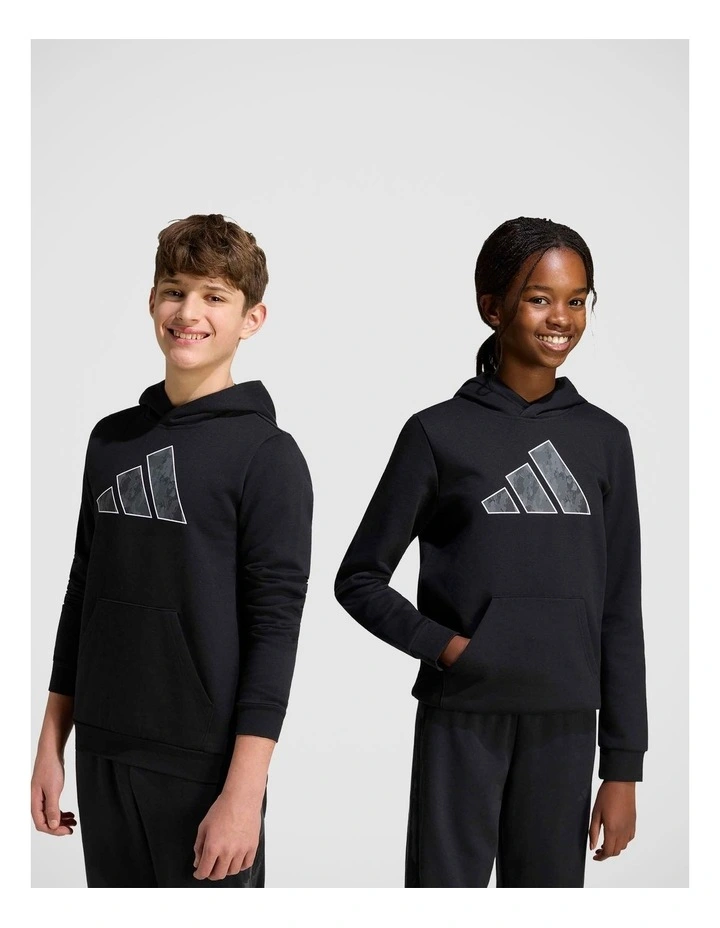 Camo Graphic Hoodie Junior in Black image 6