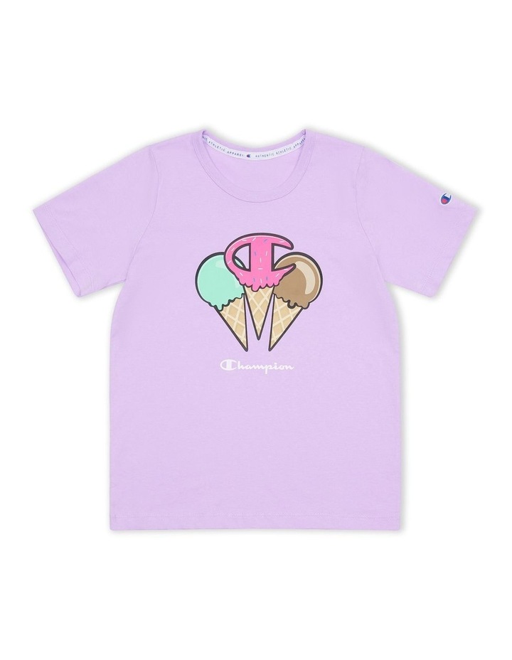 Christmas Graphic Tee in Print Purple