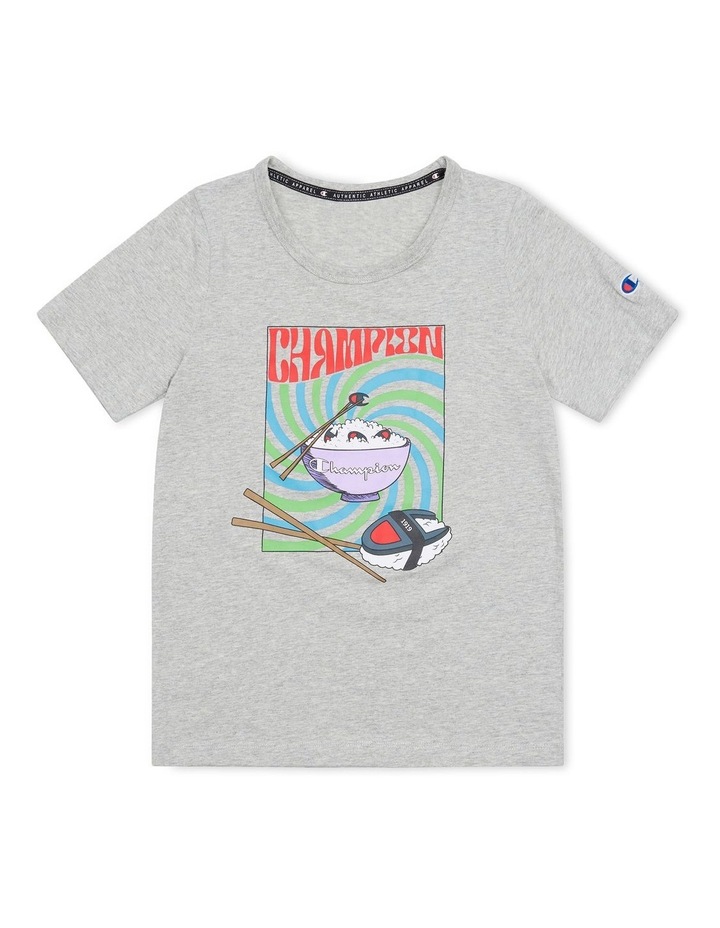 Christmas Graphic Marle Tee in Print Grey Marle