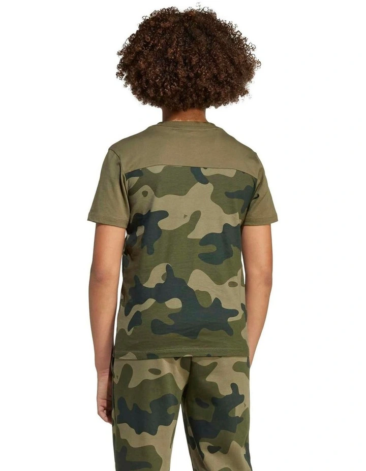 Seasonal Essentials Camo Cotton Tee in Green image 2