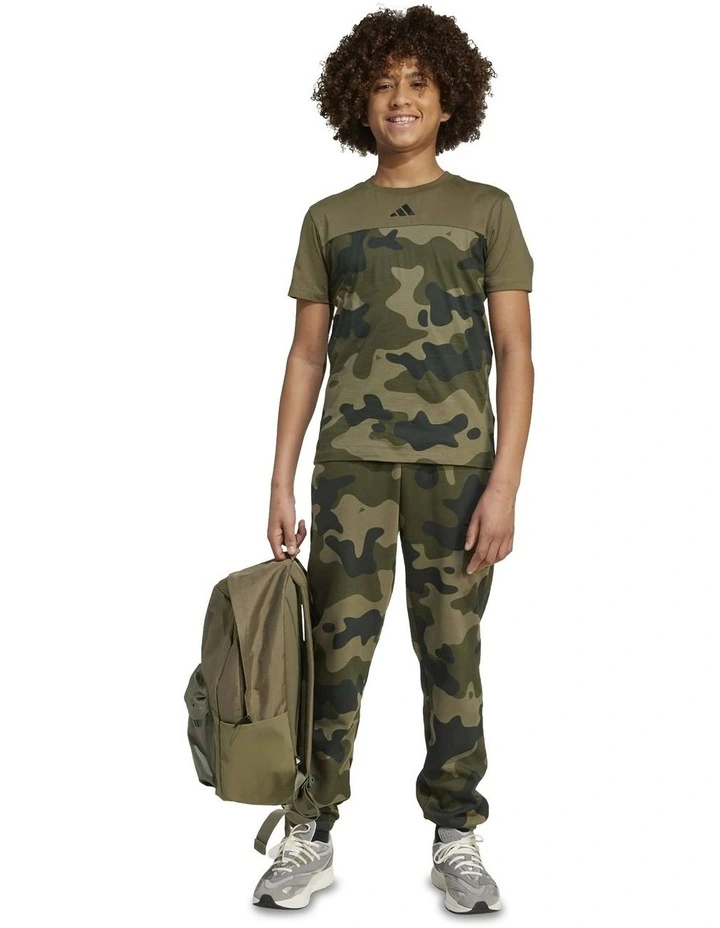 Seasonal Essentials Camo Cotton Tee in Green image 3