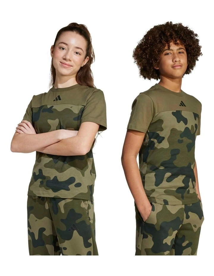 Seasonal Essentials Camo Cotton Tee in Green image 6