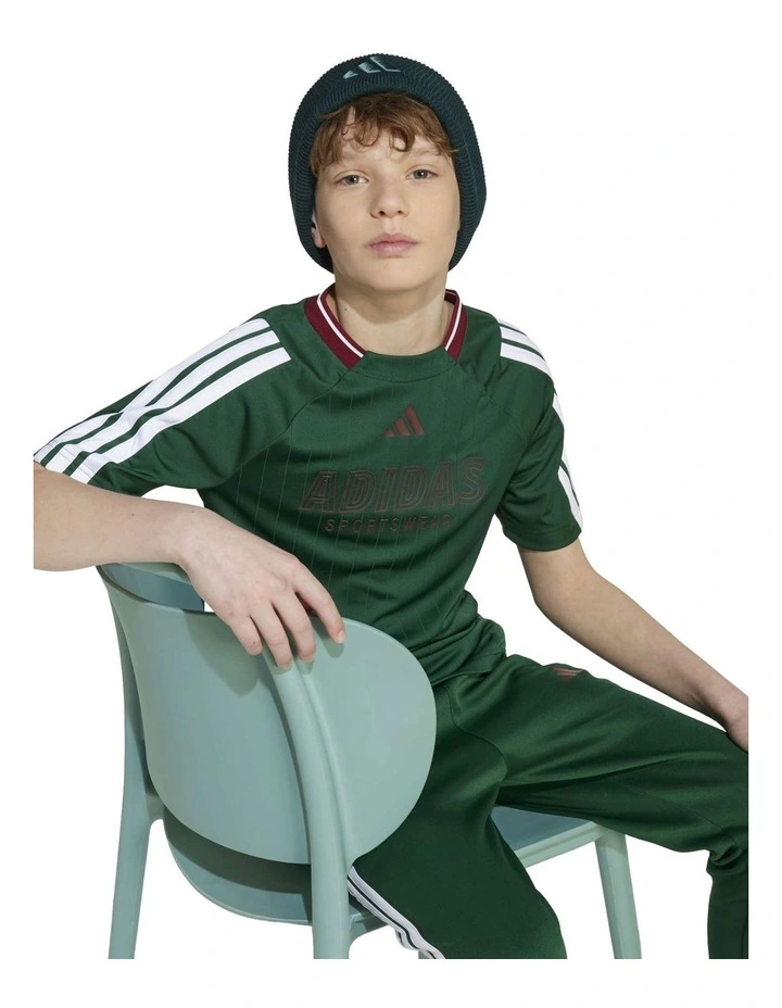 House of Tiro Tee in Dark Green/White image 5