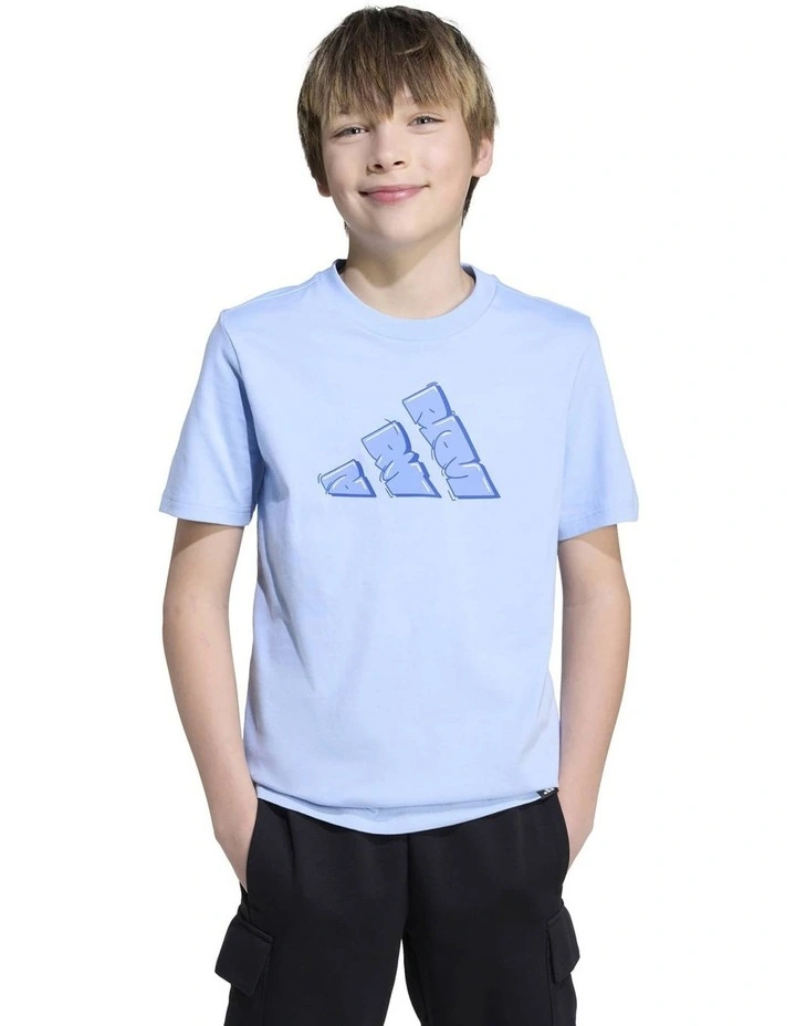 Graffiti Graphic T-shirt in Blue image 1