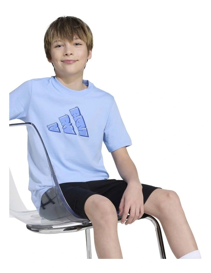 Graffiti Graphic T-shirt in Blue image 3