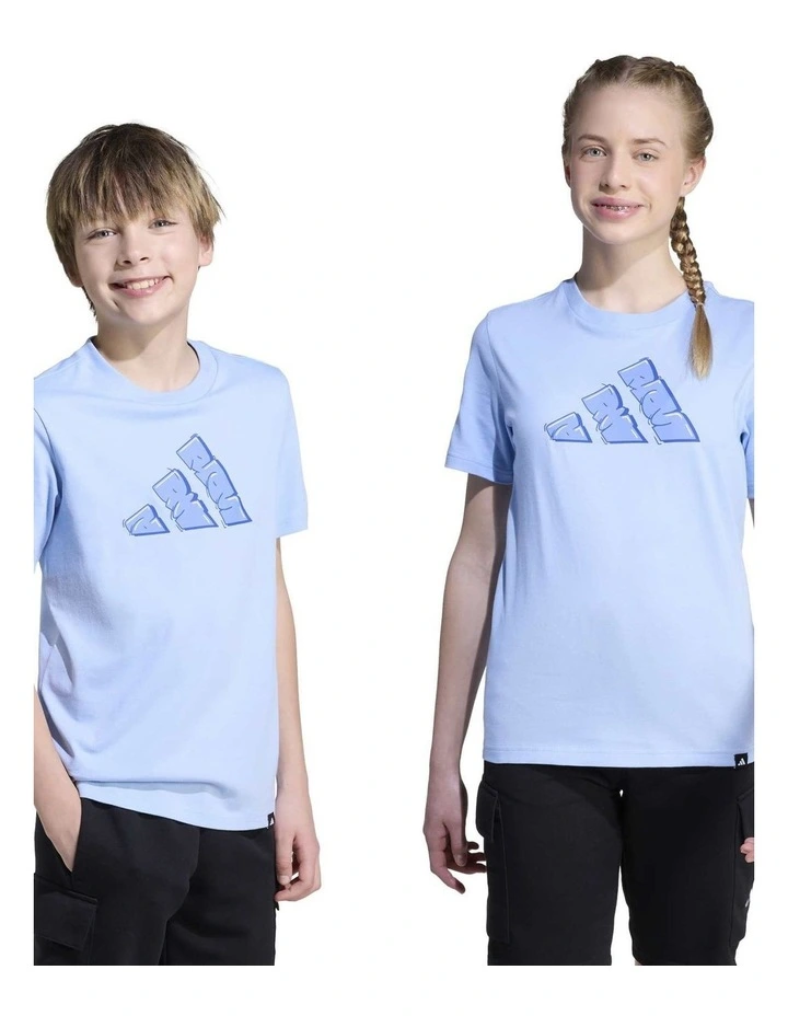 Graffiti Graphic T-shirt in Blue image 6