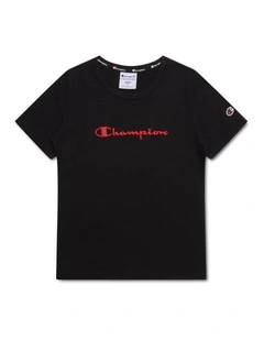 Puff Script Tee in Black
