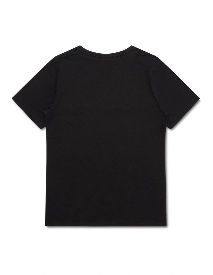 Puff Script Tee in Black image 2