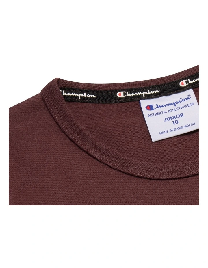 Puff Script Tee in Brown image 3