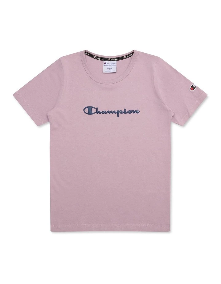 Puff Script Tee in Purple image 1