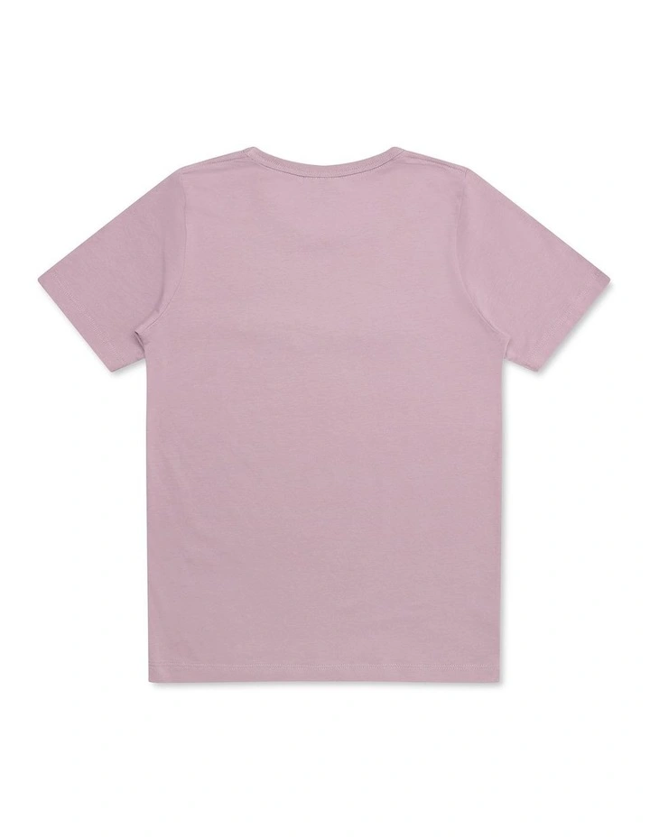 Puff Script Tee in Purple image 2
