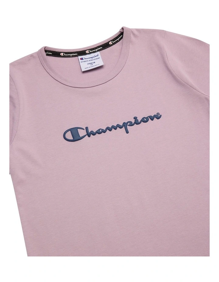 Puff Script Tee in Purple image 3