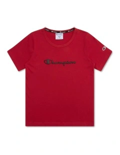 Puff Script Tee in Red