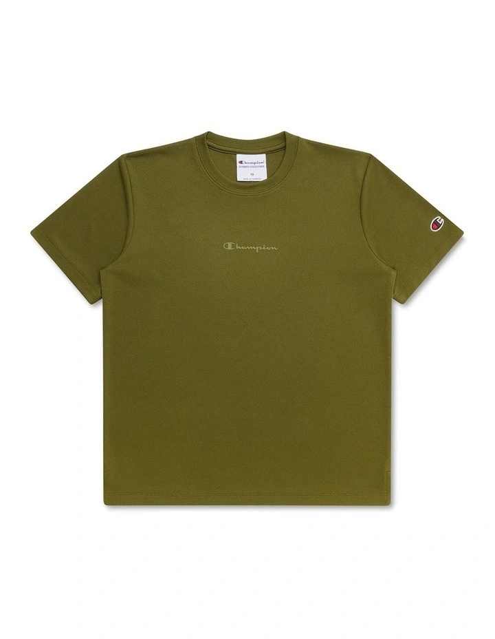 Mesh Performance Tee in Green image 1