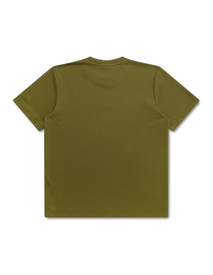 Mesh Performance Tee in Green image 2
