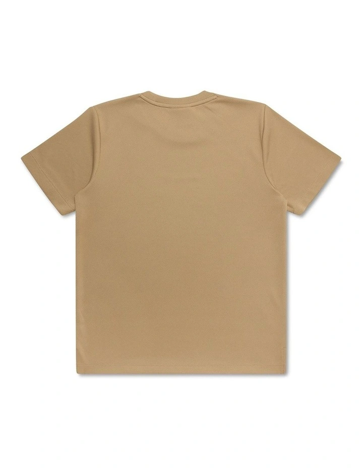 Mesh Performance Tee in Brown image 2