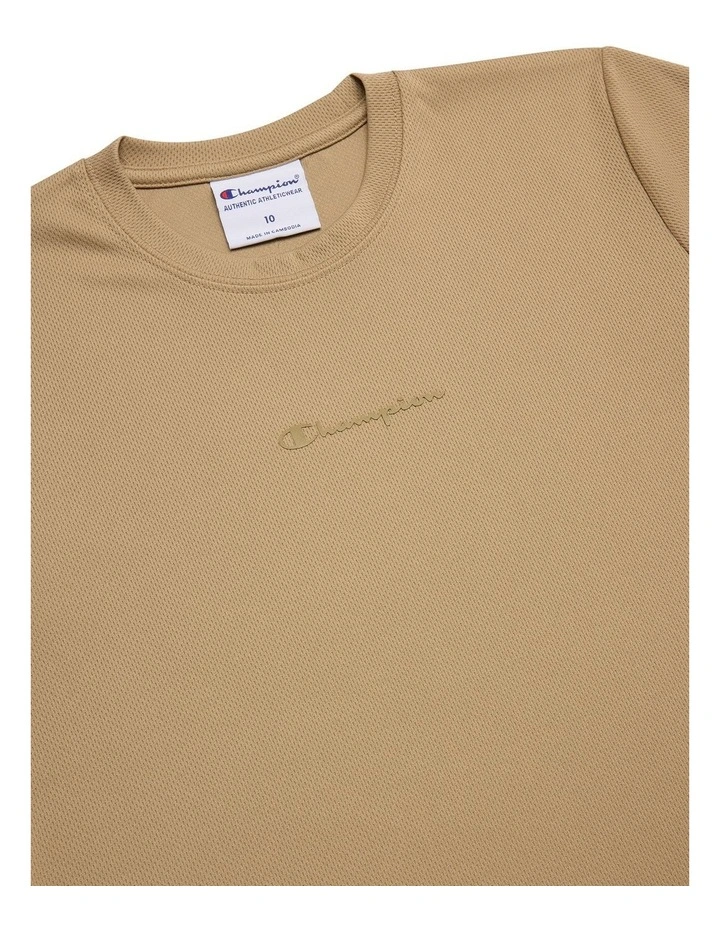 Mesh Performance Tee in Brown image 3
