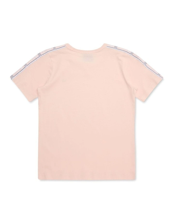 Lux Taping Tee in Pink image 2