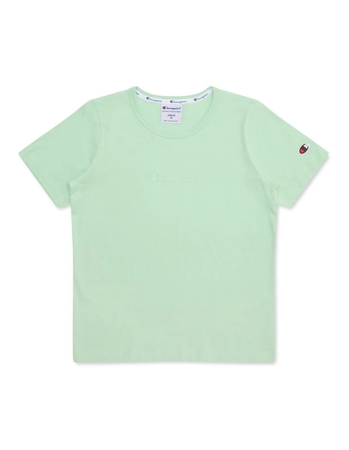 Tonal Script Tee in Green image 1