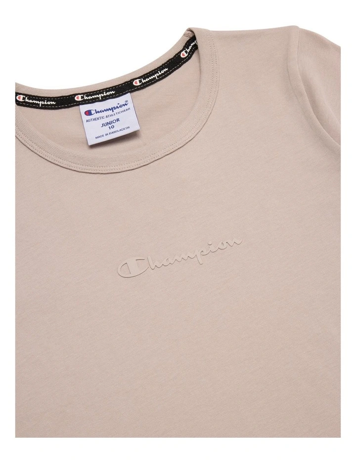 Tonal Script Tee in Grey image 3