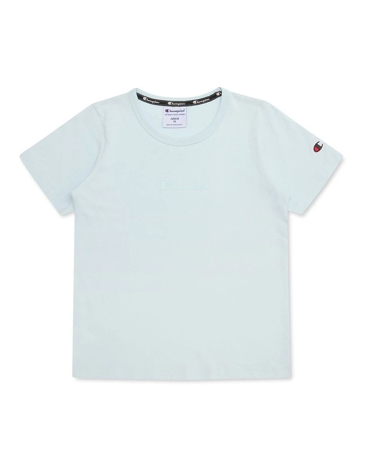 Tonal Script Tee in Blue image 1