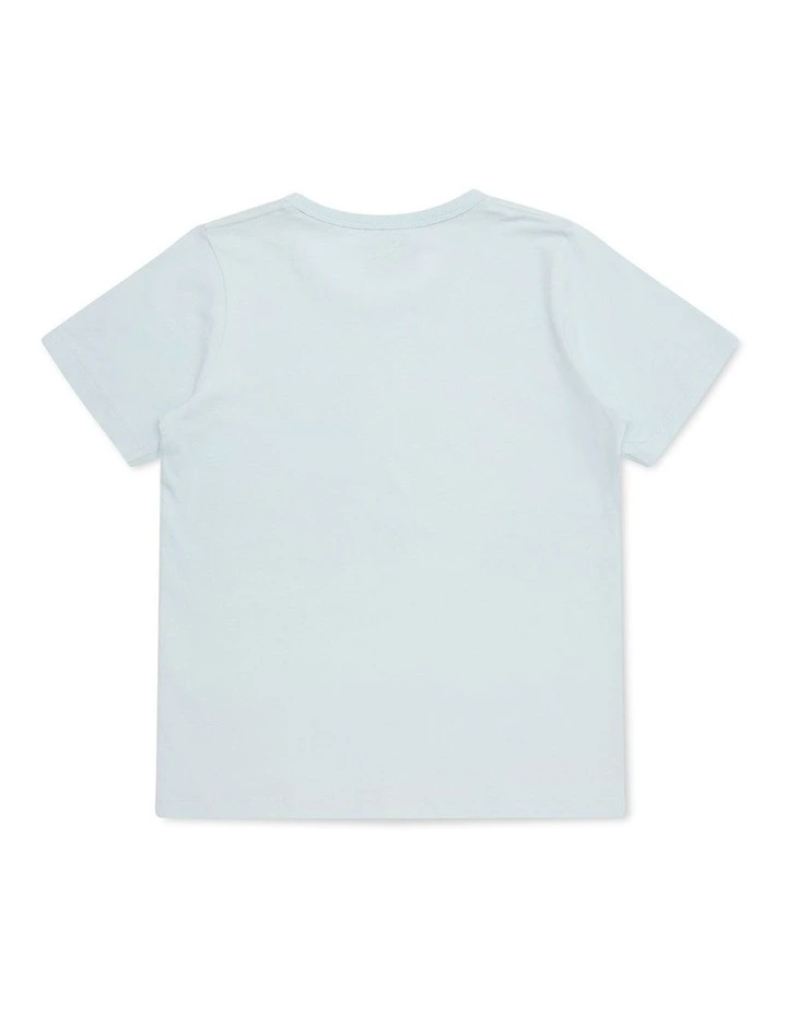 Tonal Script Tee in Blue image 2