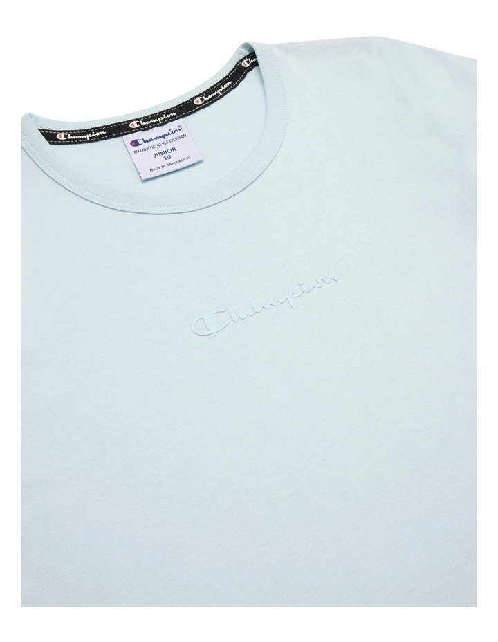 Tonal Script Tee in Blue image 3